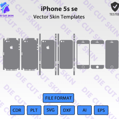 iPhone 5s Se Skin Template Vector
