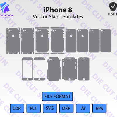 iPhone 8 Skin Template Vector