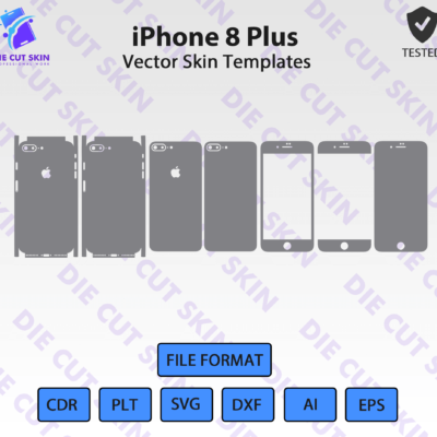 iPhone 8 Plus Skin Template Vector