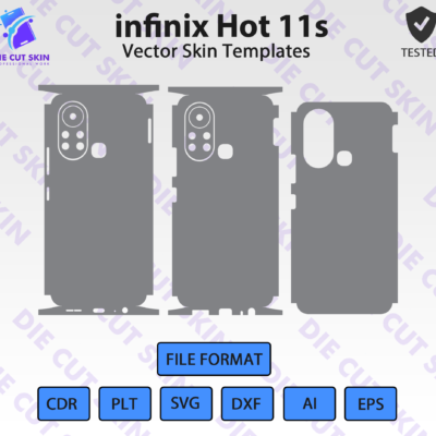 infinix Hot 11S Skin Template Vector
