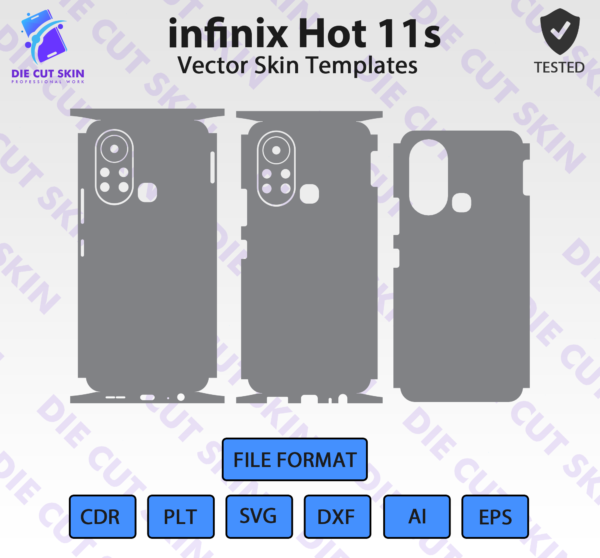 infinix Hot 11S Skin Template Vector