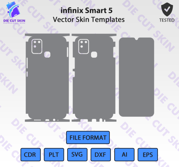 Infinix Smart 5 Skin Vector Template