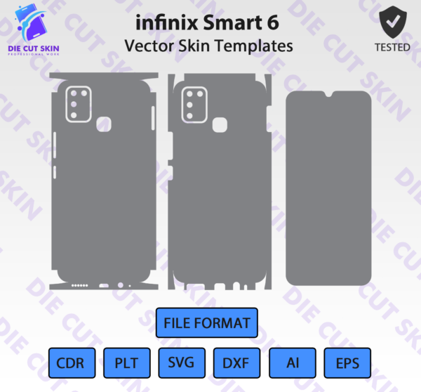 Infinix Smart 6 Skin Vector Template