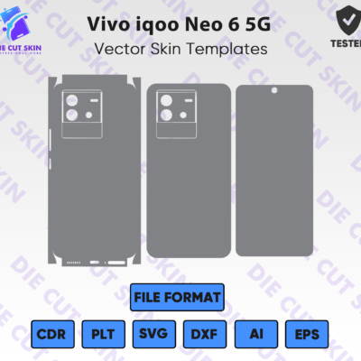 Vivo iqoo Neo 6 5G Skin Template Vector