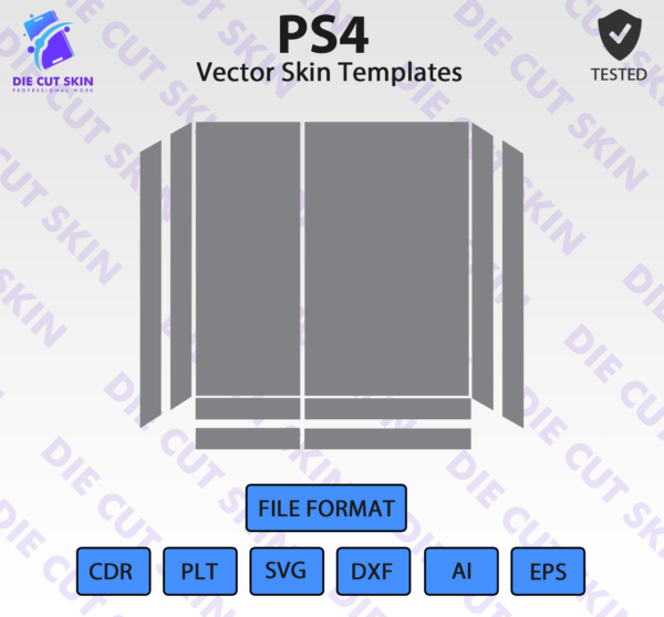 PS4 Skin File Template Vector