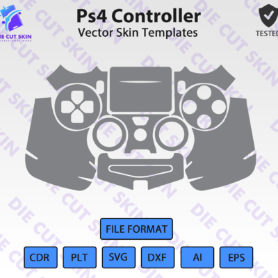 PS4 Controller Skin File Template Vector