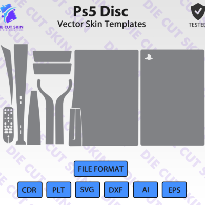PS5 Disc Skin Template Vect