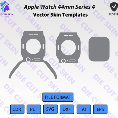 Apple Watch 44MM Series 4 Skin Template Vector