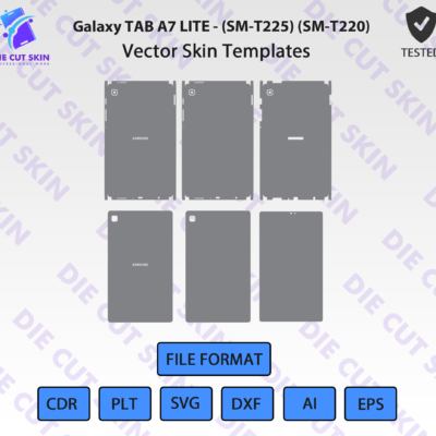 Samsung Galaxy TAB A7 LITE - (SM-T225) (SM-T220) Skin Template Vector