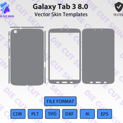 Samsung Galaxy Tab 3 8.0 Skin Template Vector