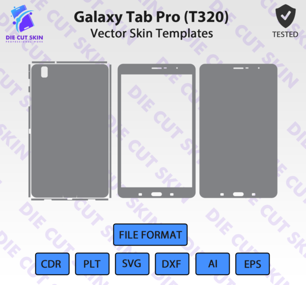Galaxy Tab Pro T320 Die Cut Skin