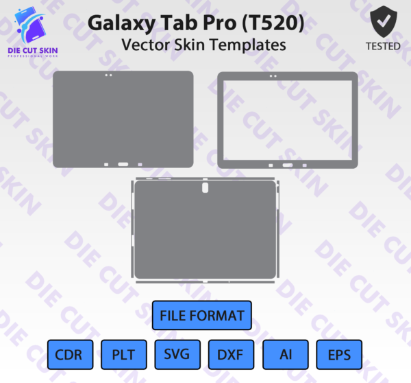 Galaxy Tab Pro T520 Die Cut Skin