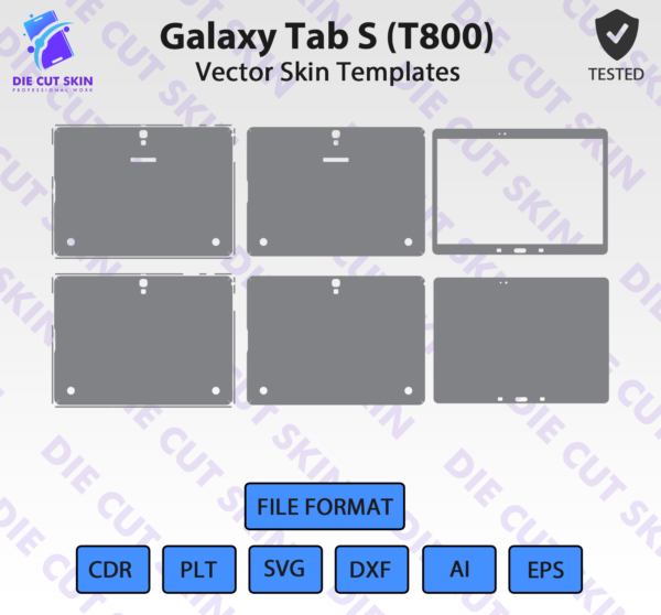 Galaxy Tab S T800 Die Cut Skin