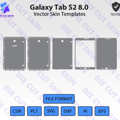 Samsung Galaxy Tab S2 8.0 Skin Template Vector