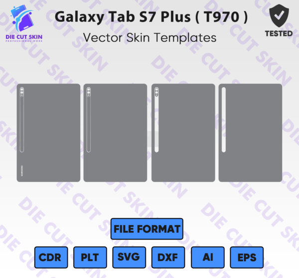 Galaxy Tab S7 Plus T970 Die Cut Skin
