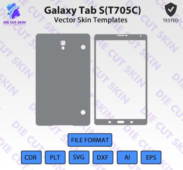 Galaxy Tab ST705C Die Cut Skin