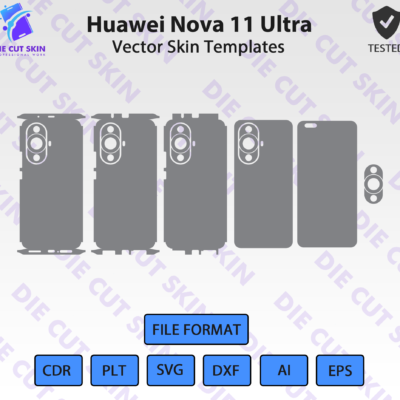 Huawei Nova 11 Ultra Skin Template Vector