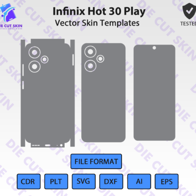 Infinix Hot 30 Play Skin Template Vector