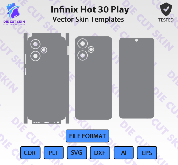 Infinix Hot 30 Play Skin Template Vector