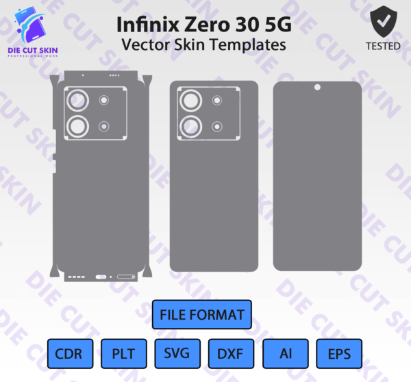 Infinix Zero 30 5G Skin Template Vector