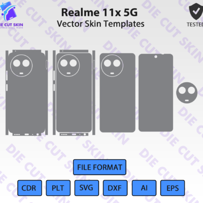 Realme 11x 5G Skin Template Vector