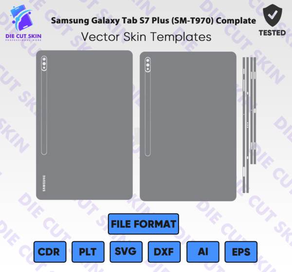 Samsung Galaxy Tab S7 Plus SM T970 Complate Die Cut Skin