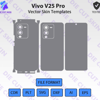 Vivo V25 Pro Skin Template Vector