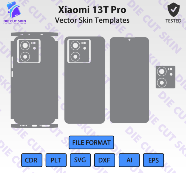 Xiaomi 13T Pro Skin Template Vector