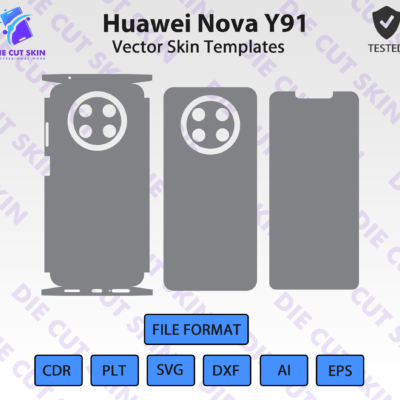 Huawei Nova Y91 Skin Vector Template