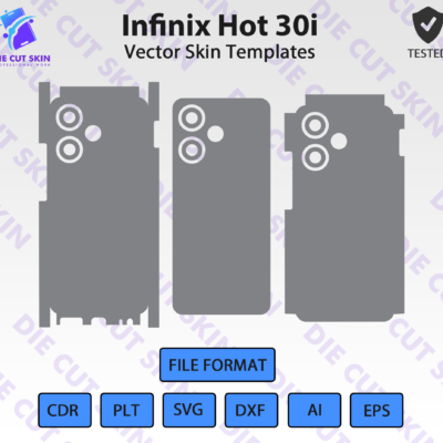 Infinix Hot 30i Skin Template Vector