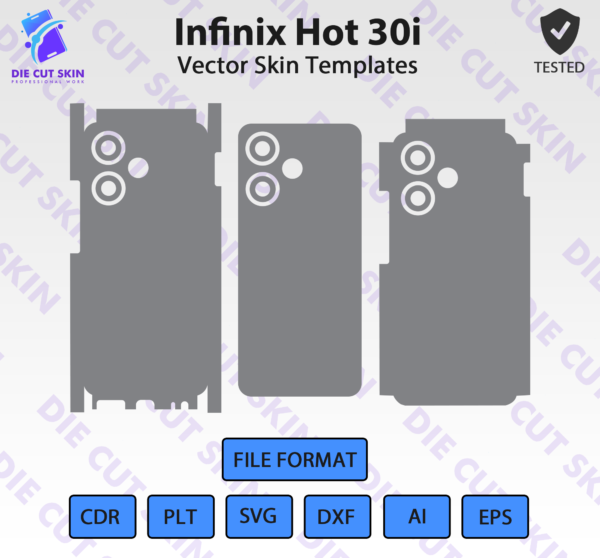 Infinix Hot 30i Skin Template Vector