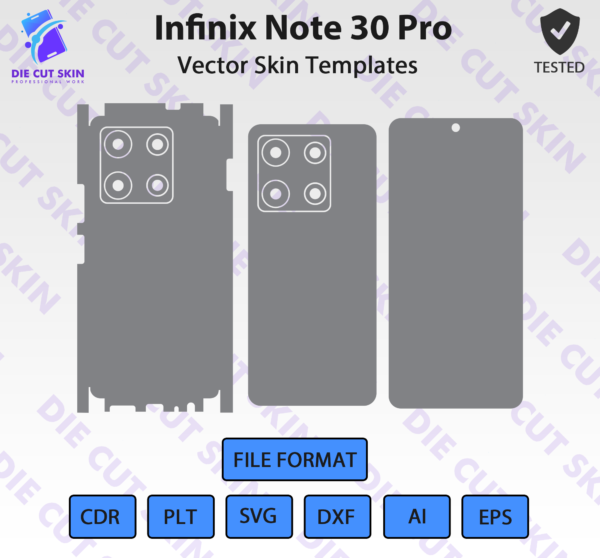 Infinix Note 30 Pro Skin Template Vector