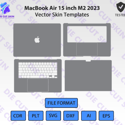 MacBook Air 15 inch M2 2023 Skin Template Vector