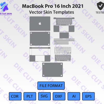 MacBook Pro 16 Inch 2021 Skin Template Vector