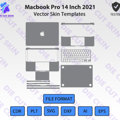 Macbook Pro 14 Inch 2021 Skin Template Vector