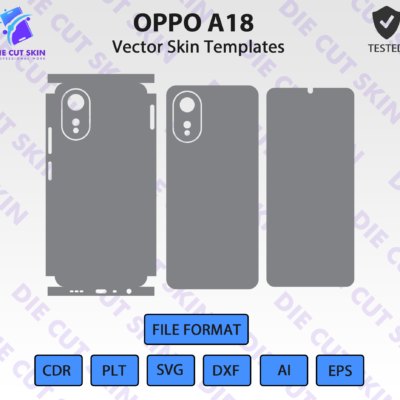 OPPO A18 Skin Template Vector