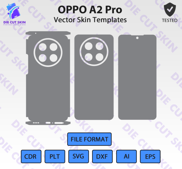 OPPO A2 Pro Skin Template Vector