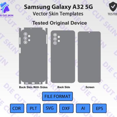 Samsung Galaxy A32 5G Skin Template Vector
