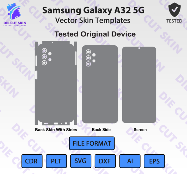 Samsung Galaxy A32 5G Skin Template Vector