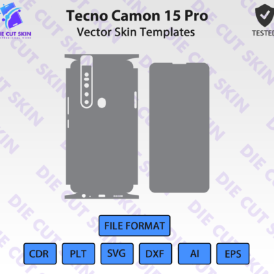 Tecno Camon 15 Pro Skin Template Vector