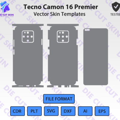 Tecno Camon 16 Premier Skin Template Vector