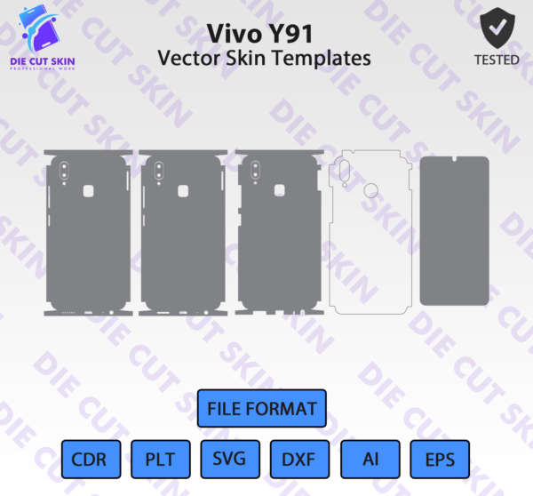 Vivo Y91 Skin Template Vector