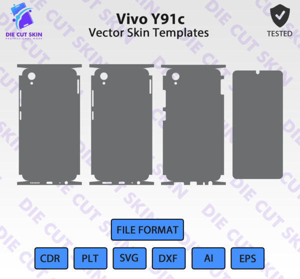 Vivo Y91c Skin Template Vector