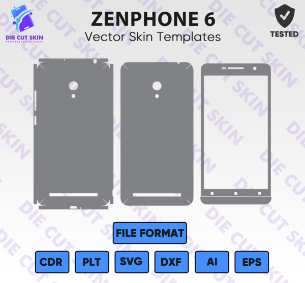 ZENPHONE 6 Skin Template Vector