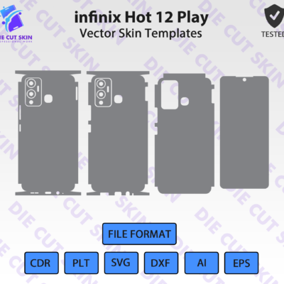 infinix Hot 12 Play Skin Template Vector