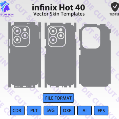 infinix Hot 40 Skin Template Vector