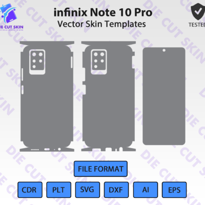 infinix Note 10 Pro Skin Template Vector