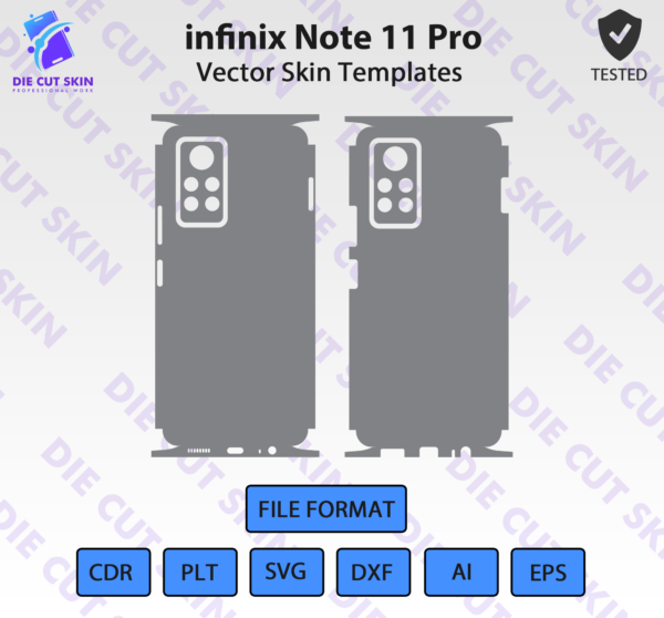 infinix Note 11 Pro Skin Template Vector