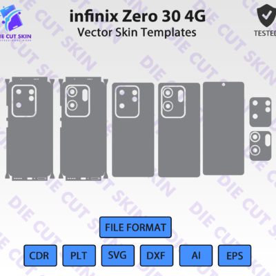 infinix Zero 30 4G Skin Template Vector