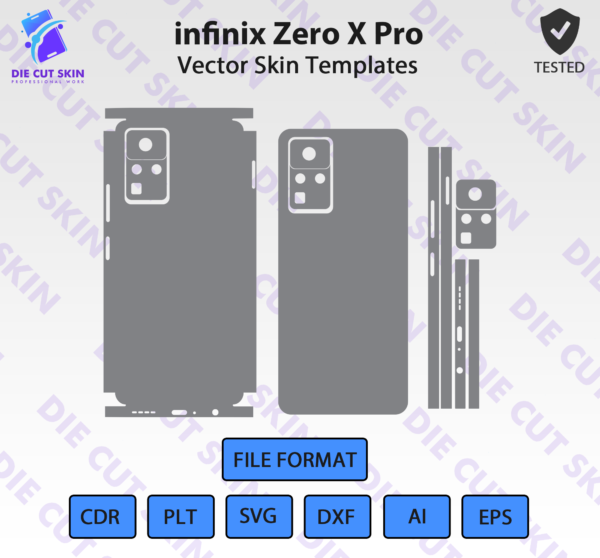 infinix Zero X Pro Skin Template Vector